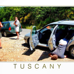 Tuscany postcard carsick