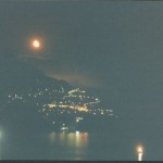 Positano at night full moon view from Casa Cosenza