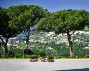 Ravello main piazza trees