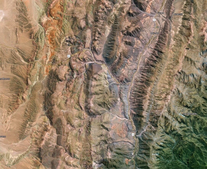 Jujuy Province Argentina from space