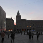 Bologna piazza sunset