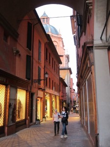 Bologna street dusk