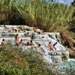 Saturnia hot springs waterfalls