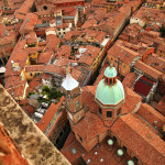 Bologna tower view down