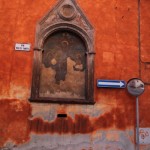 Bologna red street sign