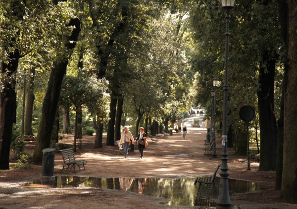Villa Borghese Gardens path walking