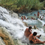 Saturnia hot springs waterfall