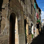 Pitigliano streets sunlight