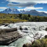 Torres del Paine waterfall mountains
