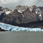 Torres del Paine Grey's Glacier mountains and glacier