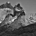 Torres del Paine National Park Los Cuernos B&W
