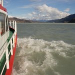 Torres del Paine Grey's Glacier boat on lake