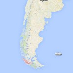 Torres del Paine National Park Chile map
