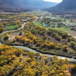 Gateway Canyons Resort helicopter view