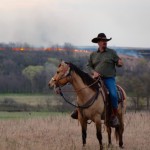 Flying W Ranch flames on ridge