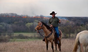 Flying W Ranch flames on ridge