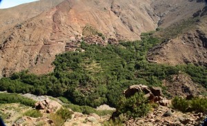 Hiking in the High Atlas village view