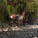 Hiking in the High Atlas donkey river