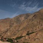 Hiking in the High Atlas barren slopes