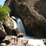 Trek in High Atlas waterfall