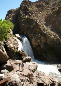 Trek in High Atlas waterfall