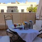 Villa des Orangers terrace breakfast