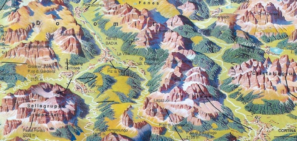 Alta Badia hiking map
