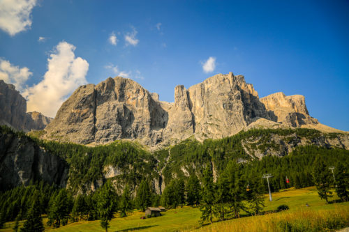 Passo Gardena and Colfosco mountains
