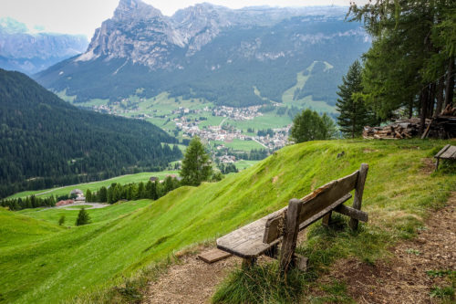 San Cassiano bench on path