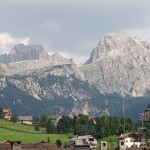 San Cassiano mountain backdrop