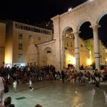 Split Diocletian's Palace at night