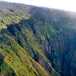 flying over Hana waterfalls