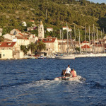 Queen of the Adriatic dinghy to dinner Vis
