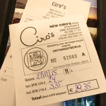 Antwerp Ciro's Restaurant ticket