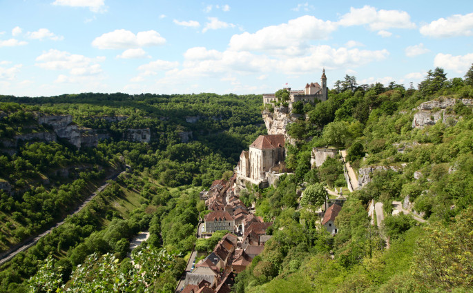 Rocamadour castle view