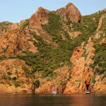 Scandola Nature Reserve green cliffs