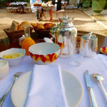 Bastide de Moustiers breakfast table