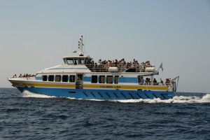 Scandola Nature Preserve big tour boat