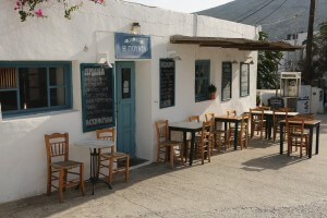 Chora Folegandros restaurant exterior