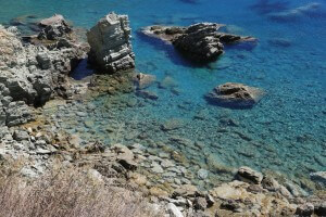 Folegandros Galifos beach water