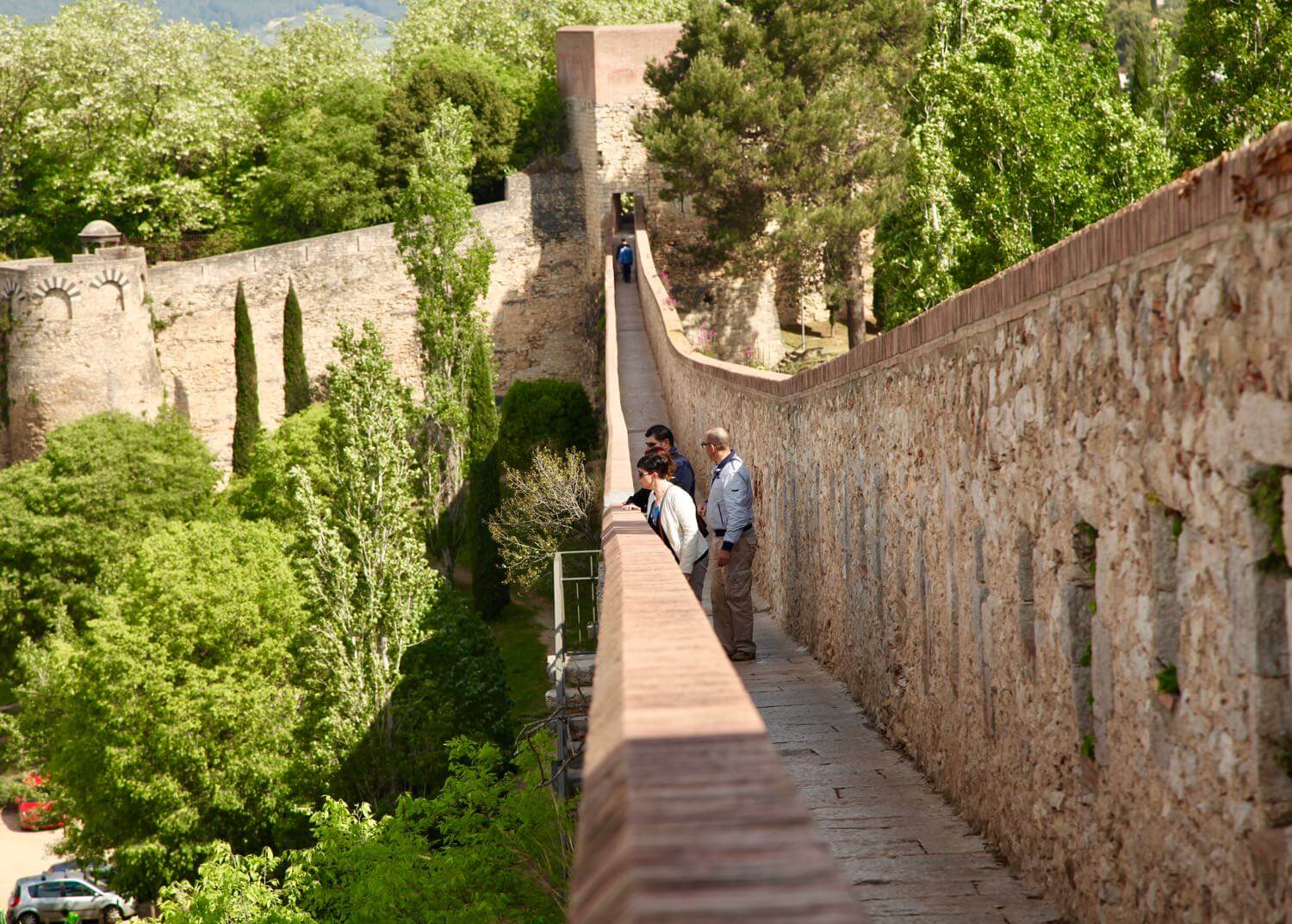 Girona castle wall