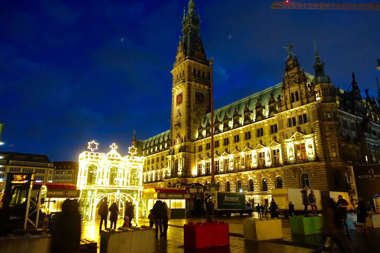 Rathaus Hamburg Christmas lights
