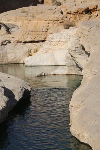 Wadi Bani Khalid swimmer