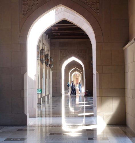 Sultan Qaboos mosque hallway