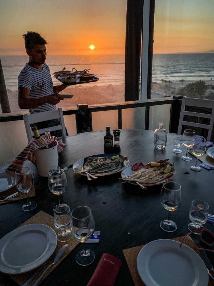 Restaurante Sal Comporta dining by sunset