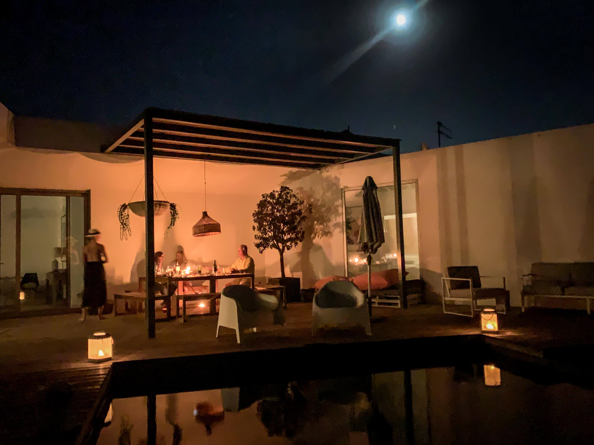 Brejos villa under full moon