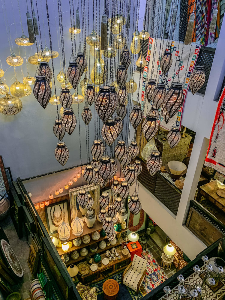 Mustapha Blaoui lamps on display