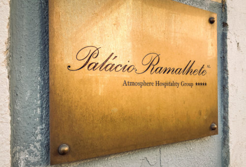 Palacio Ramalhete entrance sign