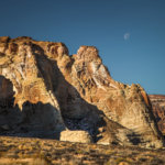 Amangiri canyons and moon