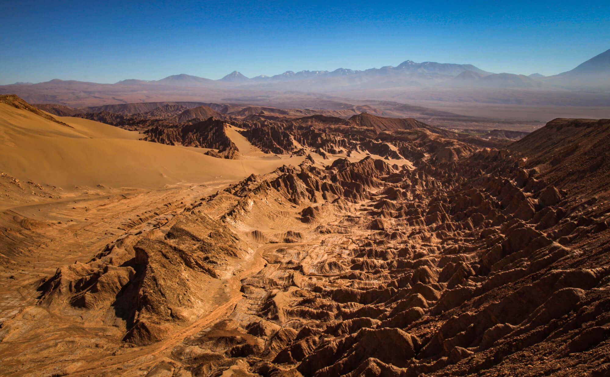 The Valley of the Moon in the Atacama Desert. Known for its